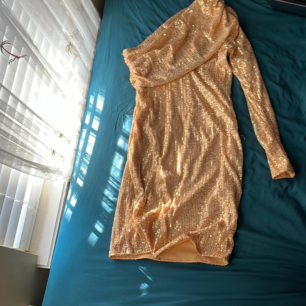 Gold dress